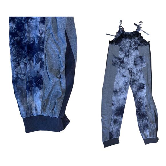 Anthropologie POL tie dye lace jogger jumpsuit loungewear boho lounge M pockets - Picture 11 of 13